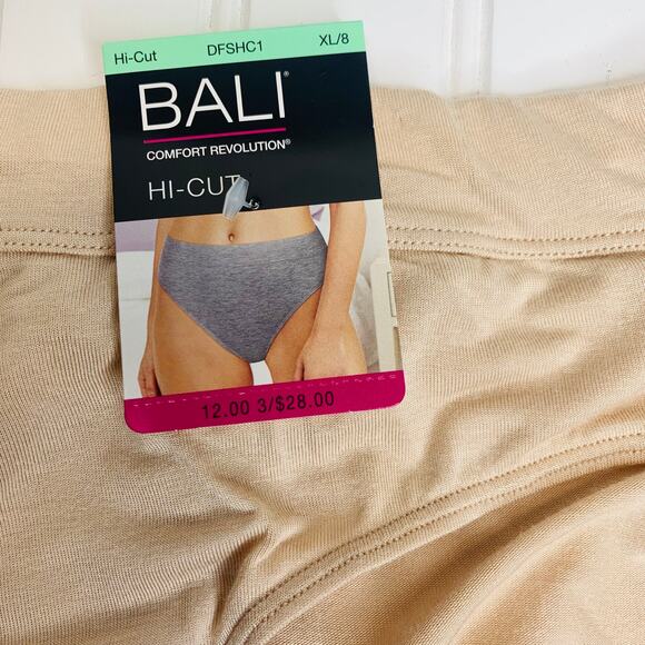 NWT Bali Comfort Revolution Hi Cut Brief Sz XL 8 Paris Nude - Picture 3 of 5